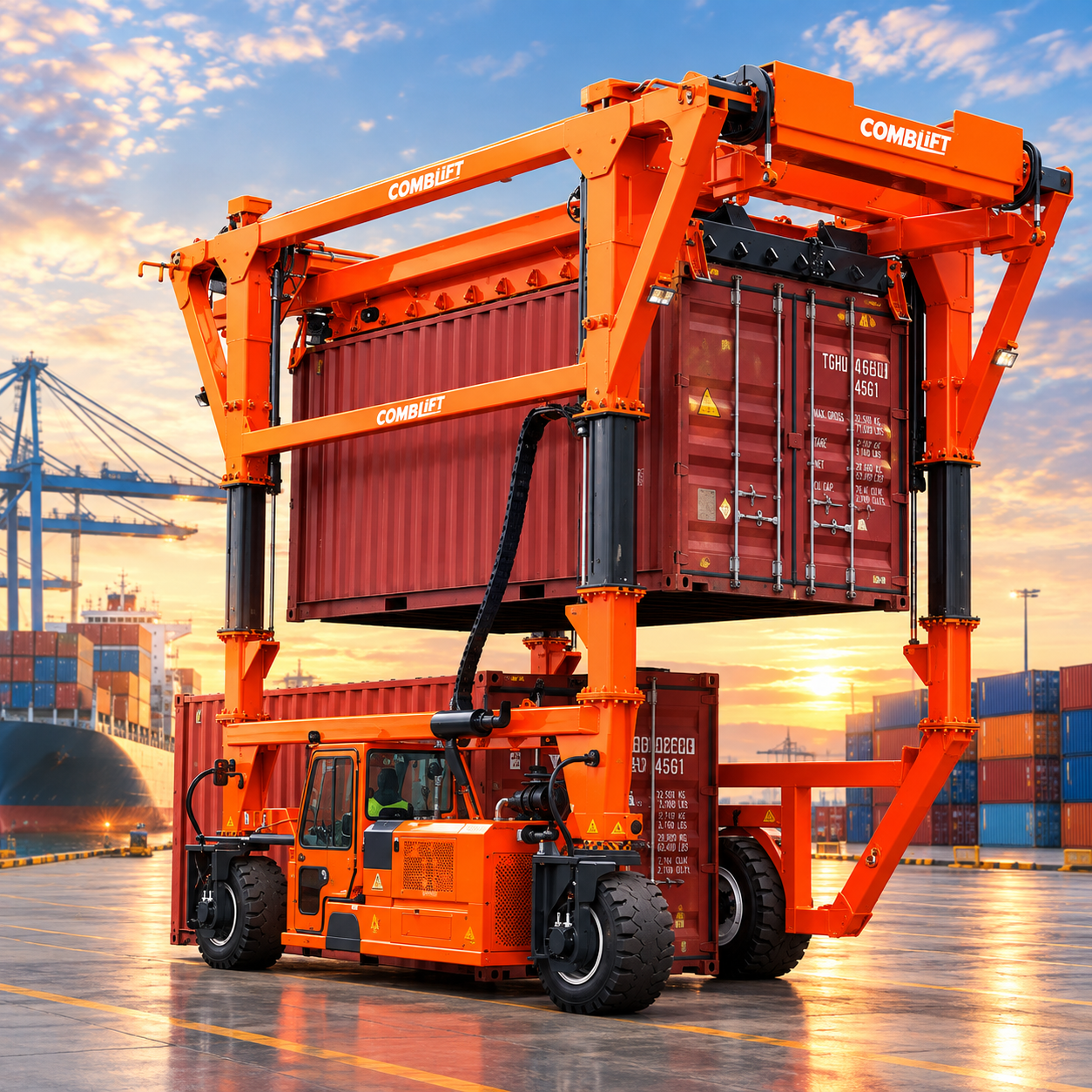 Straddle carrier for container and heavy load handling at ports and yards in Chennai