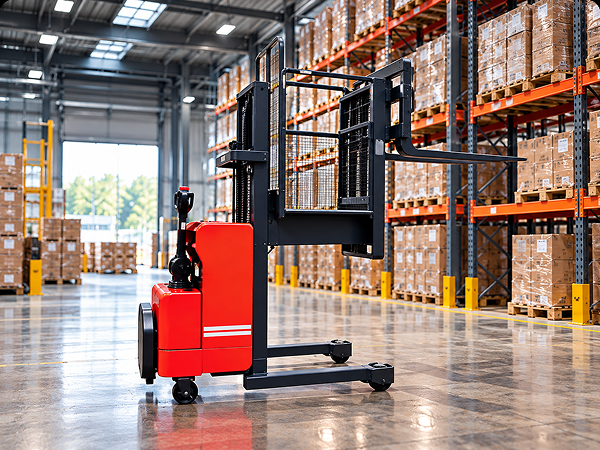 Warehouse order picker equipment for picking goods from storage racks